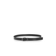 Ronde Gesp Leren Riem Collectie Calvin Klein Jeans , Black , Dames