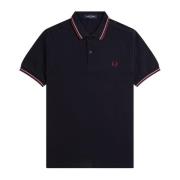 Slim Fit Twin Tipped Polo Navy Fred Perry , Blue , Heren