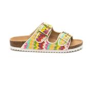 Raffia Sandalen MultiKleur Colors of California , Multicolor , Dames