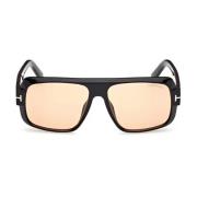 Zwarte zonnebril Elegante Stijl Tom Ford , Black , Dames