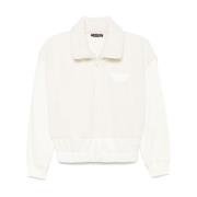 Witte Sweaters met Ritssluiting Emporio Armani , White , Dames