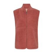 Teddy Gilet met ritssluiting Soyaconcept , Pink , Dames