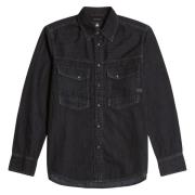 Slim Fit Dakota Shirt Zwart Denim G-star , Black , Heren