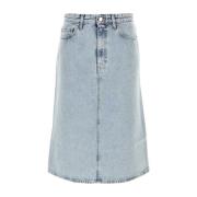 Klassieke Denim Rok TotêMe , Blue , Dames