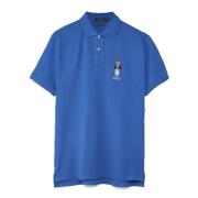 Preppy Bear Geborduurd Poloshirt Polo Ralph Lauren , Blue , Heren