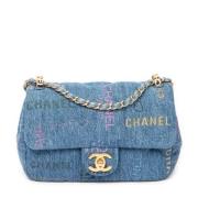 Pre-owned Canvas chanel-bags Chanel Vintage , Blue , Dames