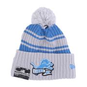 NFL Pom Pom Beanie Hat Detroit Lions New Era , Multicolor , Heren