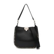 Zwarte Rockstud Hobo Tas Valentino Garavani , Black , Dames