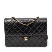 Pre-owned Leather chanel-bags Chanel Vintage , Black , Dames