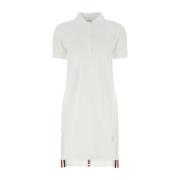 Witte Polo Shirt Jurk Thom Browne , White , Dames