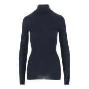 Zijde Kasjmier Blend Hoge Hals Trui Wild Cashmere , Blue , Dames