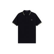 Polo met dubbele streep M3600 Fred Perry , Black , Heren