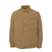 Canvas overshirt met drukknoopsluiting Carhartt Wip , Brown , Heren