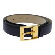 Pre-owned Leather belts Cartier Vintage , Black , Heren