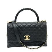 Pre-owned Leather chanel-bags Chanel Vintage , Black , Dames