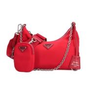 Pre-owned Nylon prada-bags Prada Vintage , Red , Dames