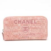 Pre-owned Canvas wallets Chanel Vintage , Pink , Dames