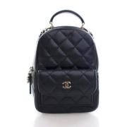 Pre-owned Leather chanel-bags Chanel Vintage , Black , Dames