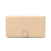 Pre-owned Leather wallets Bvlgari Vintage , Beige , Dames