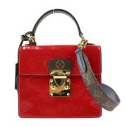 Pre-owned Leather handbags Louis Vuitton Vintage , Red , Dames