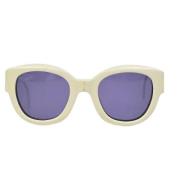 Pre-owned Plastic sunglasses Chanel Vintage , White , Dames