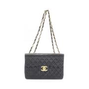 Pre-owned Leather chanel-bags Chanel Vintage , Black , Dames