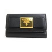 Pre-owned Leather key-holders Prada Vintage , Black , Dames