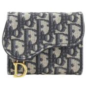 Pre-owned Canvas wallets Dior Vintage , Blue , Dames