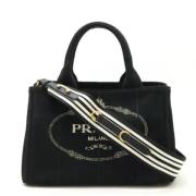 Pre-owned Canvas prada-bags Prada Vintage , Black , Dames