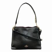 Pre-owned Leather handbags Coach Pre-owned , Black , Dames