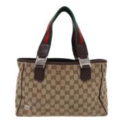 Pre-owned Canvas gucci-bags Gucci Vintage , Beige , Dames