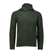 Groene hoodie met rits Aeronautica Militare , Green , Heren