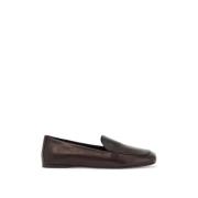 Nappa Leren Loafers met Vierkante Neus Khaite , Brown , Dames