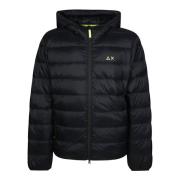 Warme Hooded Donsjas Sun68 , Black , Heren