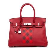 Pre-owned Leather handbags Hermès Vintage , Red , Dames