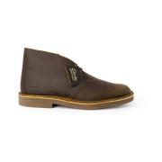 Leren Enkellaarzen met 2cm Hak Clarks , Brown , Heren