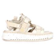 Pre-owned Leather sandals Chloé Pre-owned , White , Dames