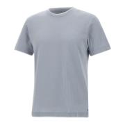 Blauw T-shirt met Contrasterende Profielen Eleventy , Blue , Heren