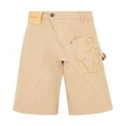 Beige Shorts met knoopsluiting JW Anderson , Brown , Heren