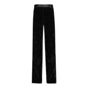 Luxe Paarse Fluwelen Broek PS By Paul Smith , Black , Dames