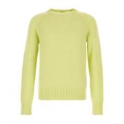 Alpaca Blend Acid Green Sweater Dries Van Noten , Green , Heren