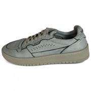 Stone-Washed Sneaker in Grijs Leer Lemargo , Gray , Heren