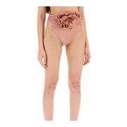 Bikinislip met hoge taille en bloemclip Magda Butrym , Pink , Dames