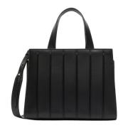 Zwarte Medium Leren Whitney Tas Max Mara , Black , Dames