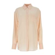 Pastelroze Crepe Shirt Sportmax , Pink , Dames