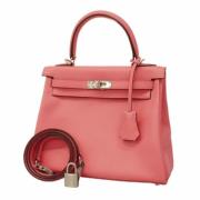 Pre-owned Leather handbags Hermès Vintage , Pink , Dames