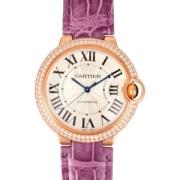 Pre-owned Leather watches Cartier Vintage , Pink , Dames