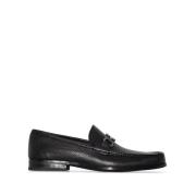 Zwarte leren loafers met Gancini-detail Salvatore Ferragamo , Black , ...