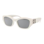 Stijlvolle zonnebril Bb0311Sk Balenciaga , White , Dames