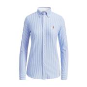 Gestreepte Aansluitende Damesblouse Polo Ralph Lauren , Blue , Dames